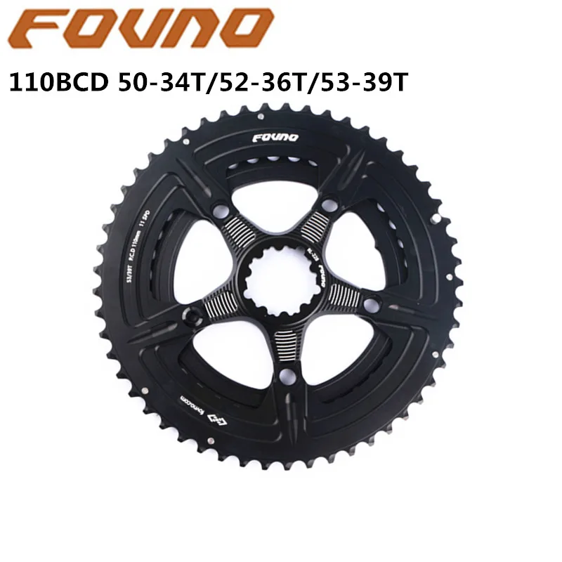 Parts FOVNO 110BCD Chainring 5034T 5236T 5339T Road Bike Double Chainwheel For Road Bike Bicycle Crown