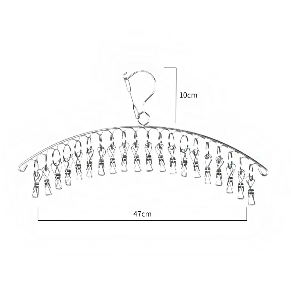 Stojaki 20 klipsów ze stali nierdzewnej Ubrania Suszanie wieszak WITOOFF Odzież Rojusz Skarpetka pralnia wieszak na bieliznę
