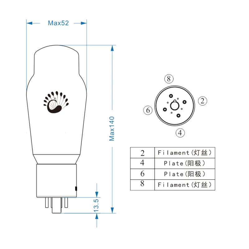 Amplificateur psvane 1 1 répliques de remplacement du tube à vide WE274B 5U4G 5Z3P pour l'amplificateur hifi