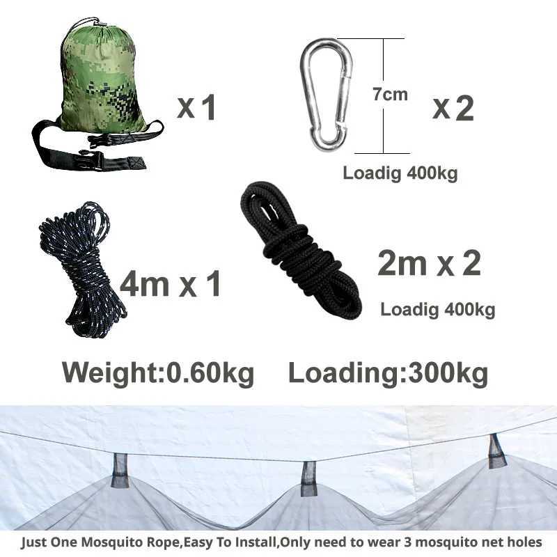 Camp Furniture Camping Hammock Tent Outdoor Backpacking Mosquito-Net Travel Lightweight Y240423