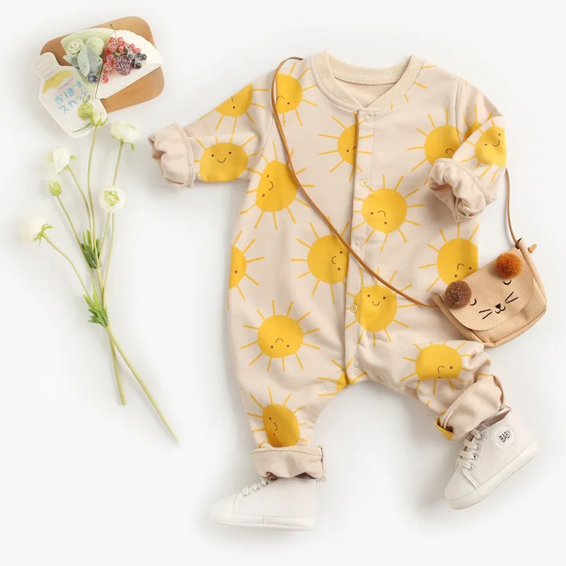 Einszene Baby Kleding En Najaar Katoen Lange Mouwen Een Stuk Jongens en meisjes Cartoon Leuke Strampler Pasholeborgen Strampler Baby Jumpsuit