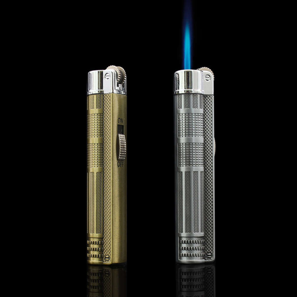 Cigarette torch Cigarette Light Affilable Rechargeable Butane sans gaz de broyage plus léger Gift Fumer Gadget pour ami