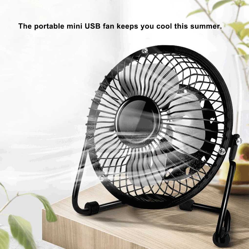 Otros electrodomésticos Mini ventilador de 4 pulgadas USB USB Electric de Oficina Silent Home Official Desktop Mini Ventilador de ventilador Portable Conjunto de ventilador eléctrico J240423