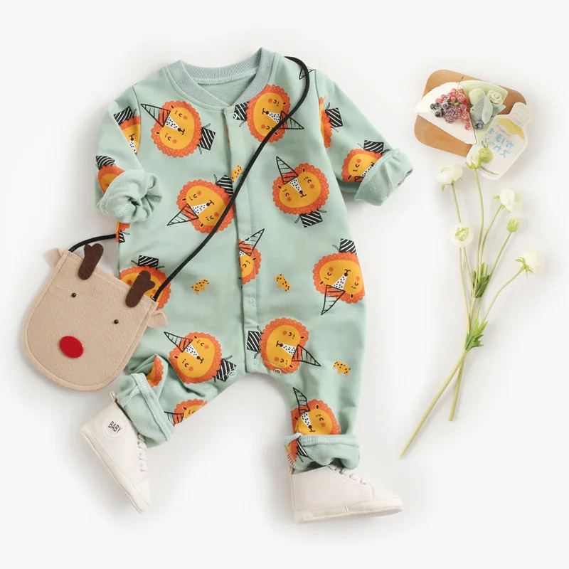 Einszene Baby Kleding En Najaar Katoen Lange Mouwen Een Stuk Jongens en meisjes Cartoon Leuke Strampler Pasholeborgen Strampler Baby Jumpsuit