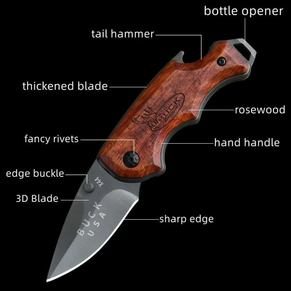 Składany nóż, nóż Camping Survival, EDC Pocket Knife Handy, Selfing Selffense Mini wielofunkcyjny nóż owocowy