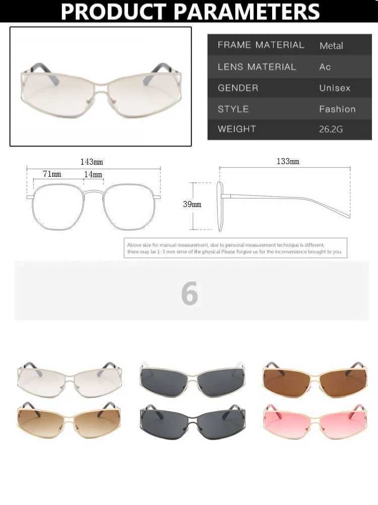 Солнцезащитные очки Y2K Солнцезащитные очки для женщин негабаритные дизайнеры брендов градиент Goggles Солнцезащитные очки стимпанк Стакан