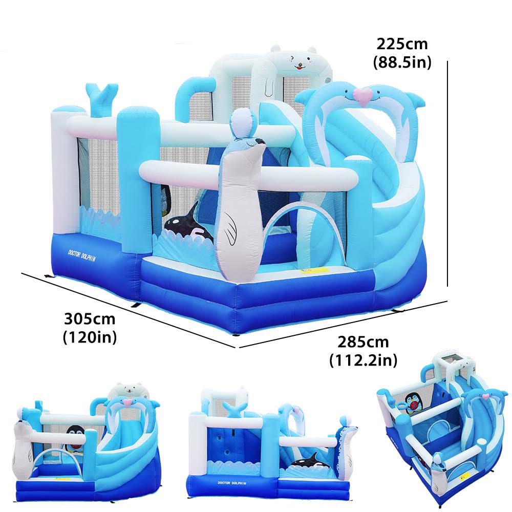 Jump Castle Bounce House Inflable Kid Bouncer Combo de tobogán para fiestas para niños Entretenimiento en el patio trasero Juega de salto al aire libre juguetes de interior Juego de juego Playhouse