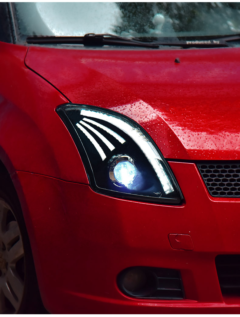 LED إشارة الدوران العدسة ذات الحزمة المزدوجة لـ Jimny Swift Headlight 2005-2016 إكسسوارات سيارة Light Light أثناء النهار