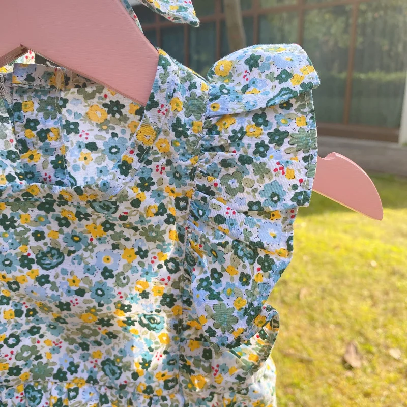 One-pièces à chaud Vente d'été Baby Tenues Floral Sweet Robe NOUVELLES Girls NOUVEAU COTTON TODDLER ROMMER