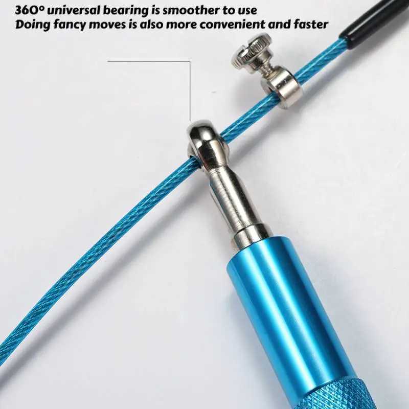 Jump Touwen Speed Jump Rope Crossfit Ski Rope Gym Fitness MMA Trainingsapparatuur Verstelbare staaldraadlagers voor jongens en meisjes Y240423