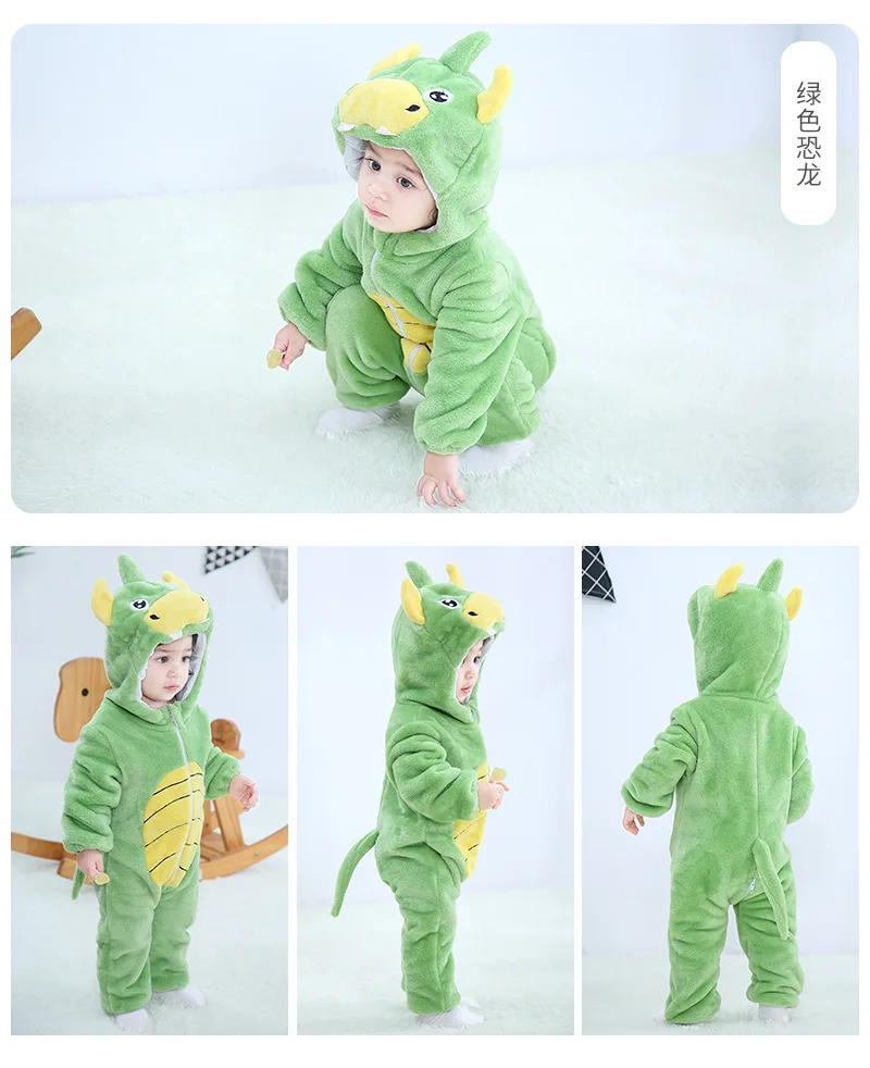 Endelar nyfödda baby rompers kigurumi pojke flickor pyjamas djur tecknad romer huva pyjama lejon apa kostymer småbarn cosplay kläder