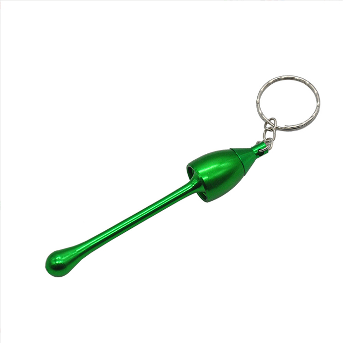 Retail / gros en aluminium Keychain Mushroom Tobacco Pipe métallique en aluminium Pipes accessoires fumeurs Couleur aléatoire