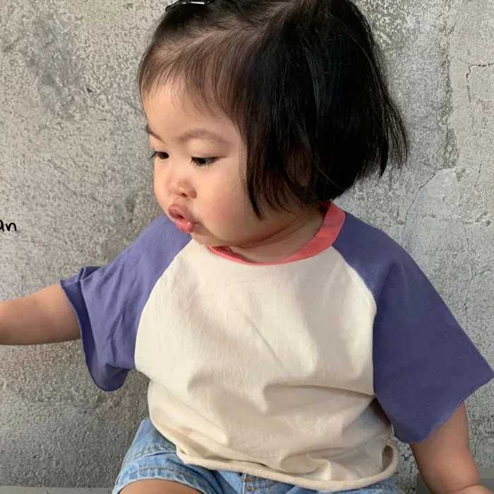 T-shirty 2024 Summer New Baby Short Rleeve T Shirt Roziew Cute Tee Tee Bawełna Koszulki dla dzieci Toddler Tops H240423