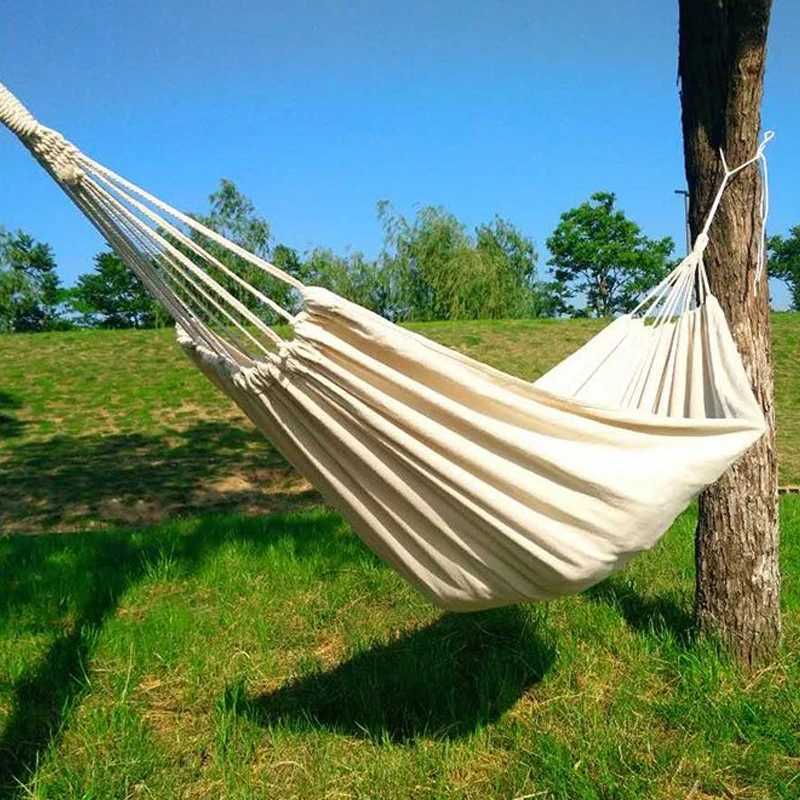 Camp Furniture Hamacm Outdoor Nylon Hammock Swing Swing Hanging Chair Camping Y240423