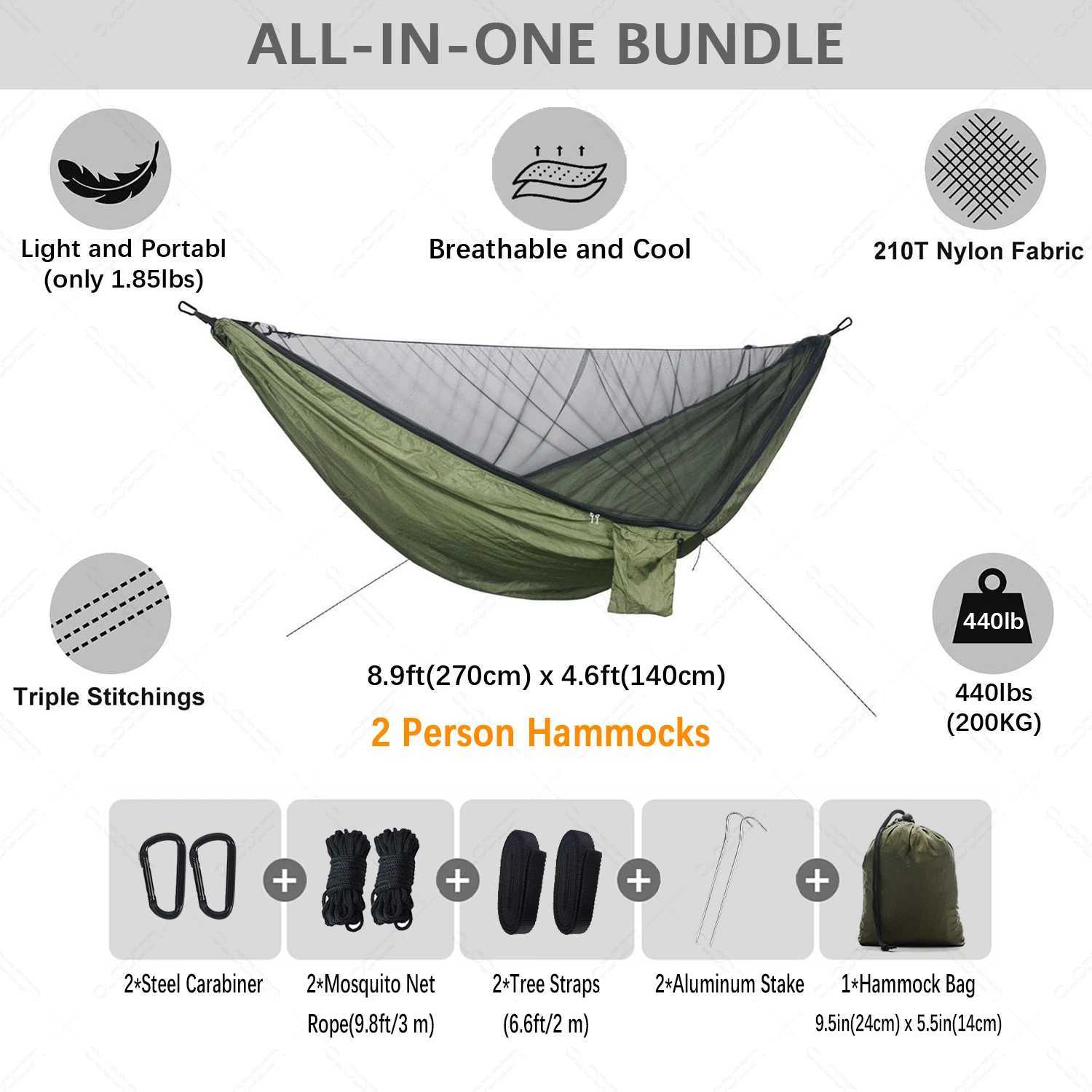 Meubles de camp 2 personnes camping avec moustique net naturehike ultralight équipement swing pour adultes meubles de jardin extérieur suspendus hamac y240423