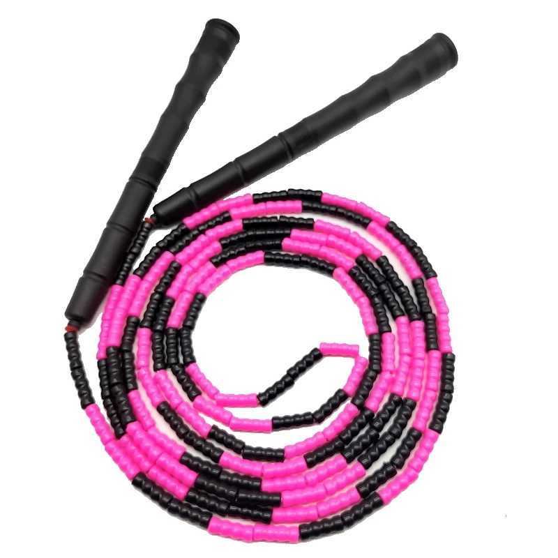 Jump Ropes Neverholate Morte perle reali 3 m Black Pink Slide Slide Himpoy White Hands White White White Himpe