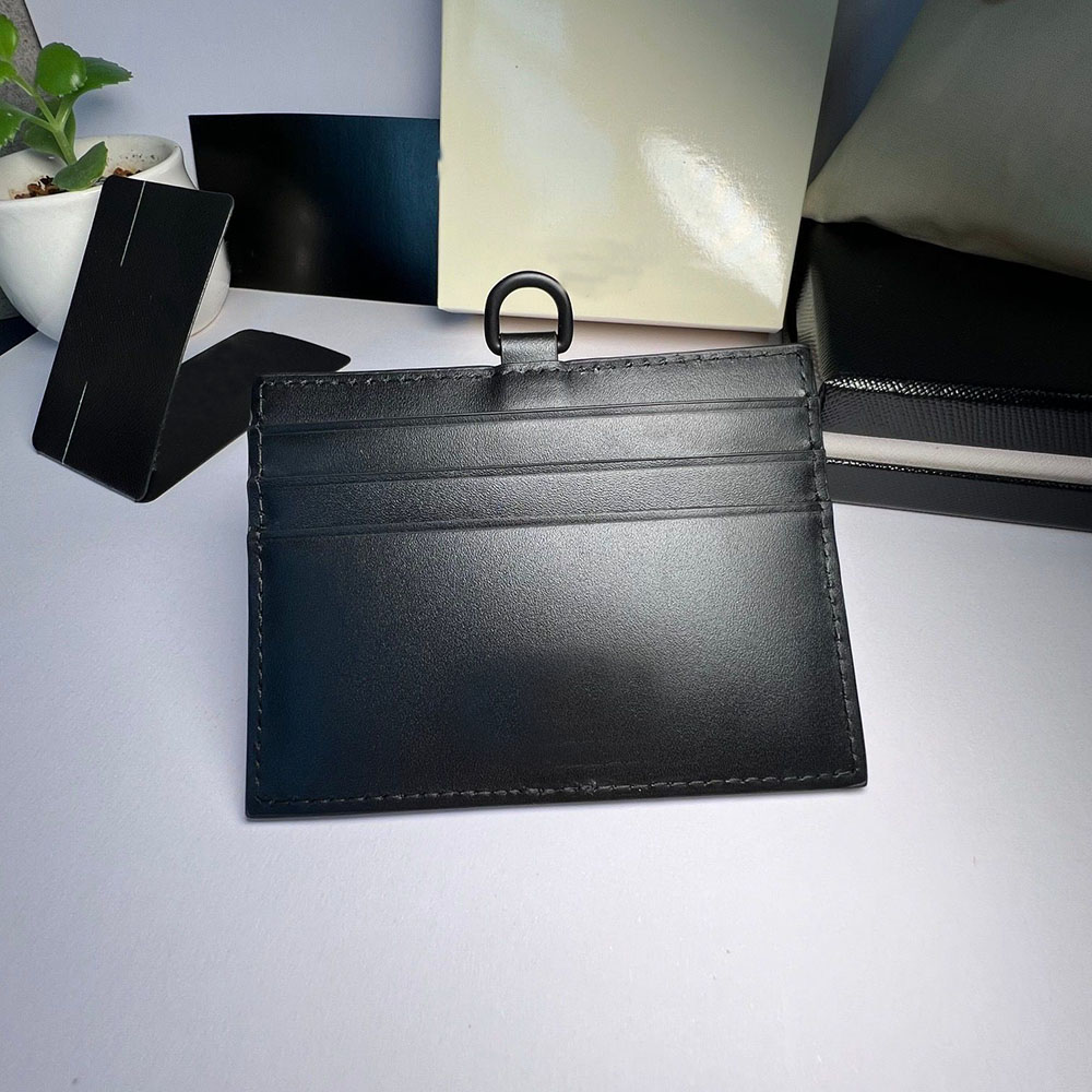 Fashion Designer ID Clip Original Men's and Women's Wallet Credit Card Holder Pocket Mini Wallets Top Quality Card Clip Purse Cowhide Original Box Gift Handbag