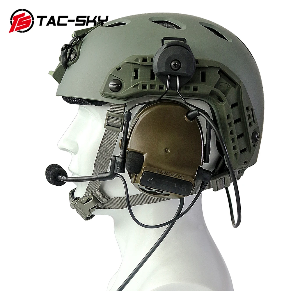 Ohrhörer Tacsky COMTAC III HELTE BLACKET SILICON ORSCHAFFEN HEADSET mit PTT U94 PTT und Tactical Headset Austauschstirnband