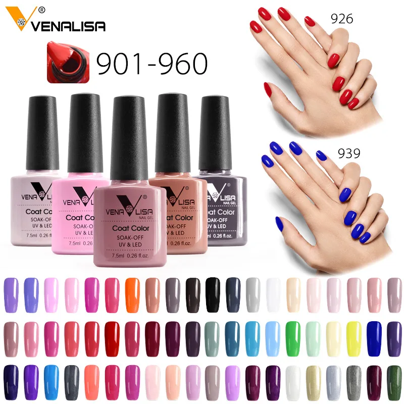 Kits Venalisa VIP -kits 7,5 ml nagelgel Pools afwezig UV LED NAIL GEL kleurenpaletgel vernisbasis Diamant toplaag /lotgel