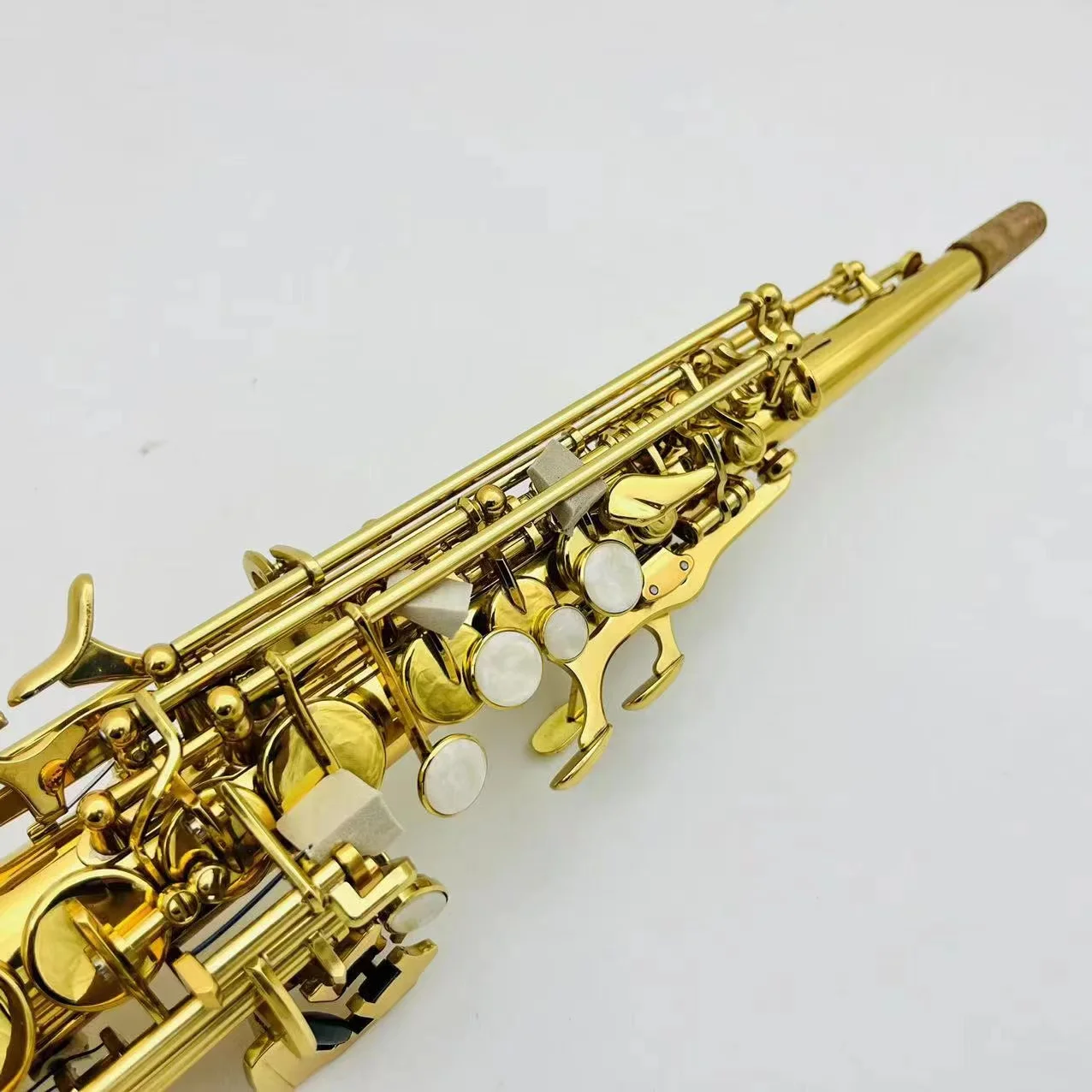 Saxophone neuf yss475 b plate soprano saxophone en laits plaqued gold instrument de musique professionnel avec caisse livraison gratuite