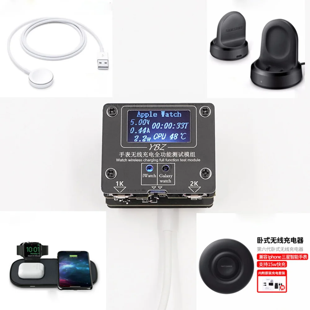 Чарджерс мини -тестер беспроводного зарядного устройства для Samsung Apple Smart Watches Android Intellent Watch Wireless Detector Detector Power Testing