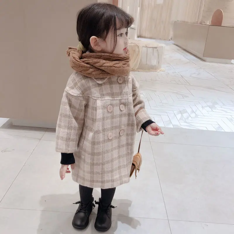 Cappotti bambini abiti autunnali inverno giacca bambini ragazze lana cappotto esterno coreano