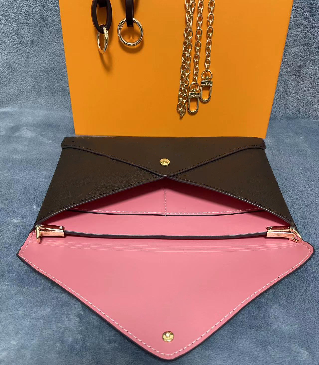Tygväska axelpåsar handväska designer väskor plånbok sommar mode 3 st.