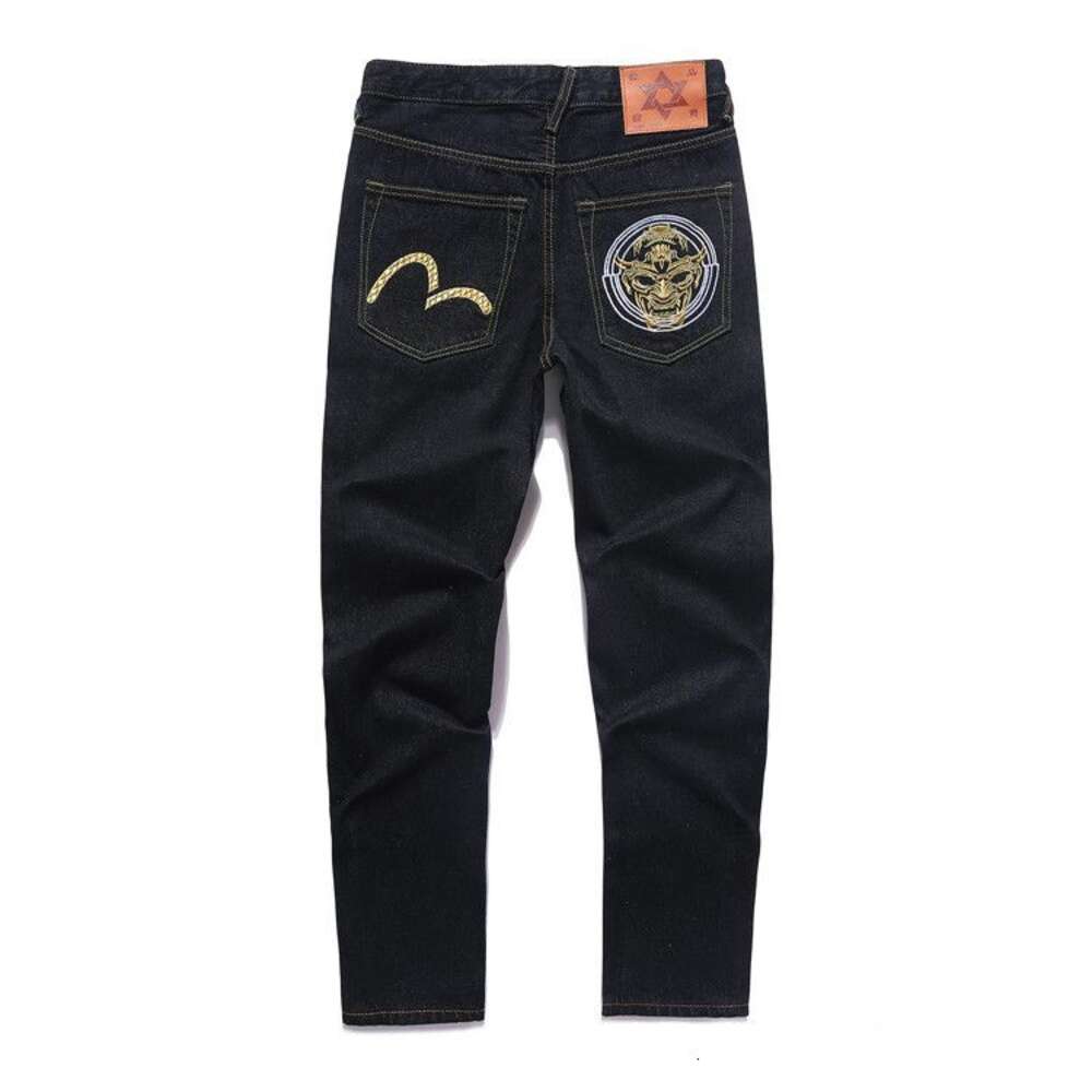 Chaopai Moling Fushen New Casual Broidered Jacquard Straight Tube Loose Frendy Jeans Pantalon masculin 326769