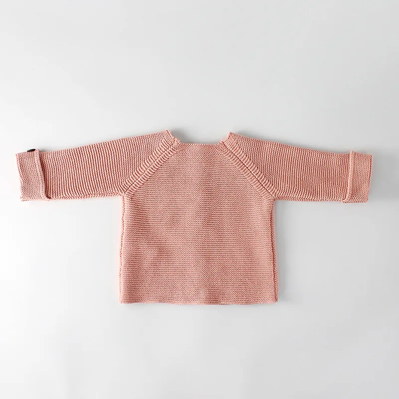 Ensembles Spring et automne Boîte de combinaison de feuille de feuille de feuille en tricot-manteau + laine en tricot de vêtements rampants garçons et filles