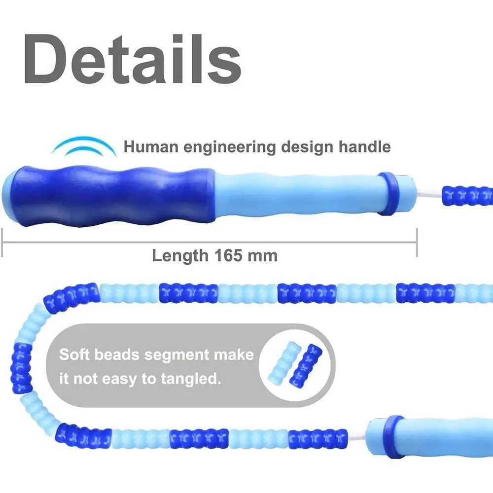 قفزة الحبال القابلة للتعديل TPU Bead Jump Rope Training Equipan