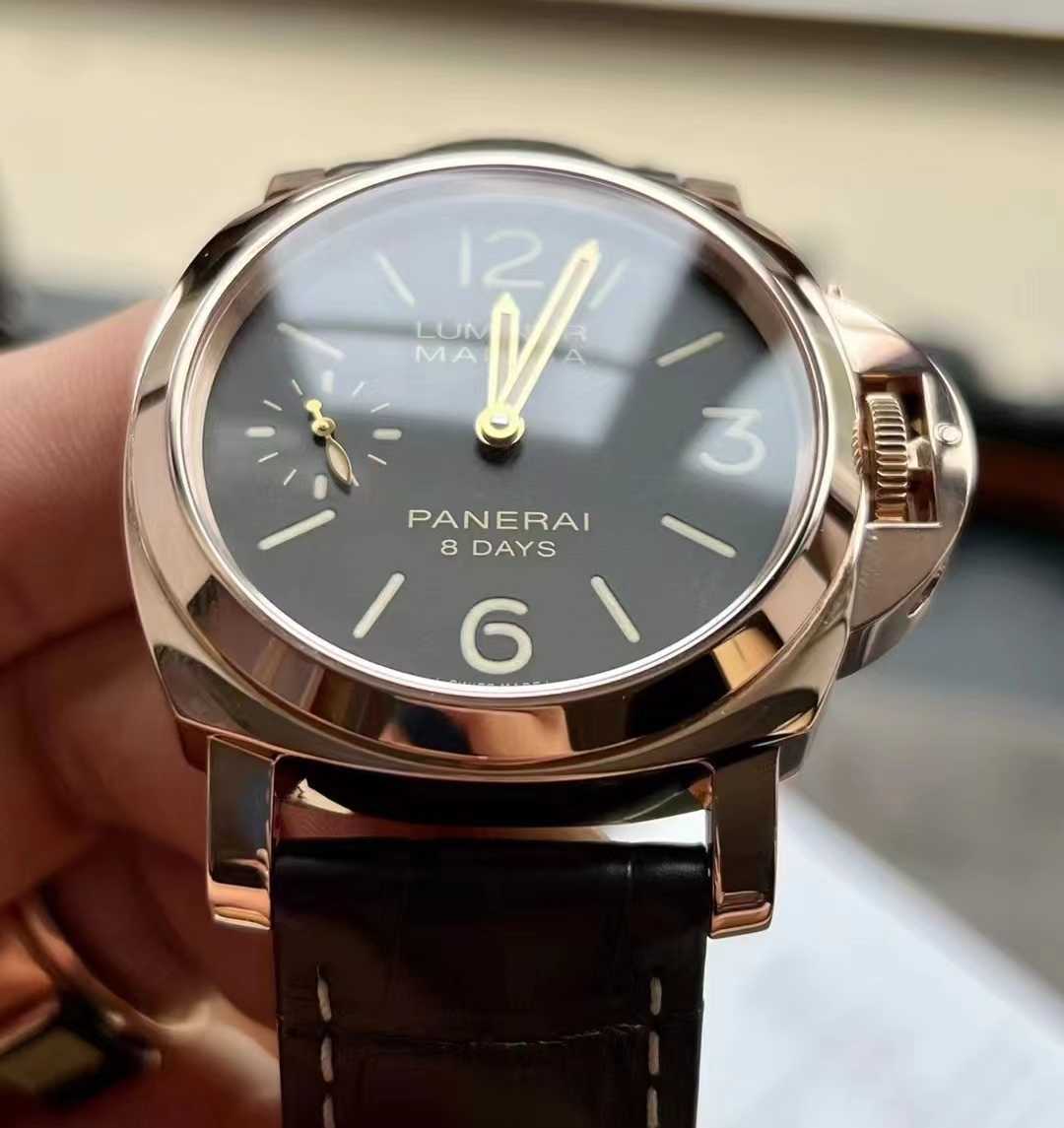 Pannerai watch luxury designer 18K Rose Gold PAM00511 Manual Mechanical Mens Watch 44mm