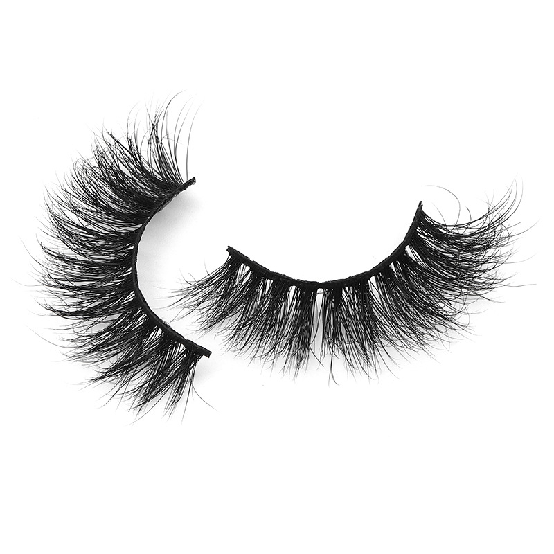 1 Paren Natural Flluffy Cotton Black Band Fur False wimpers Meerlagige nerts False wimper Lashes Extentions