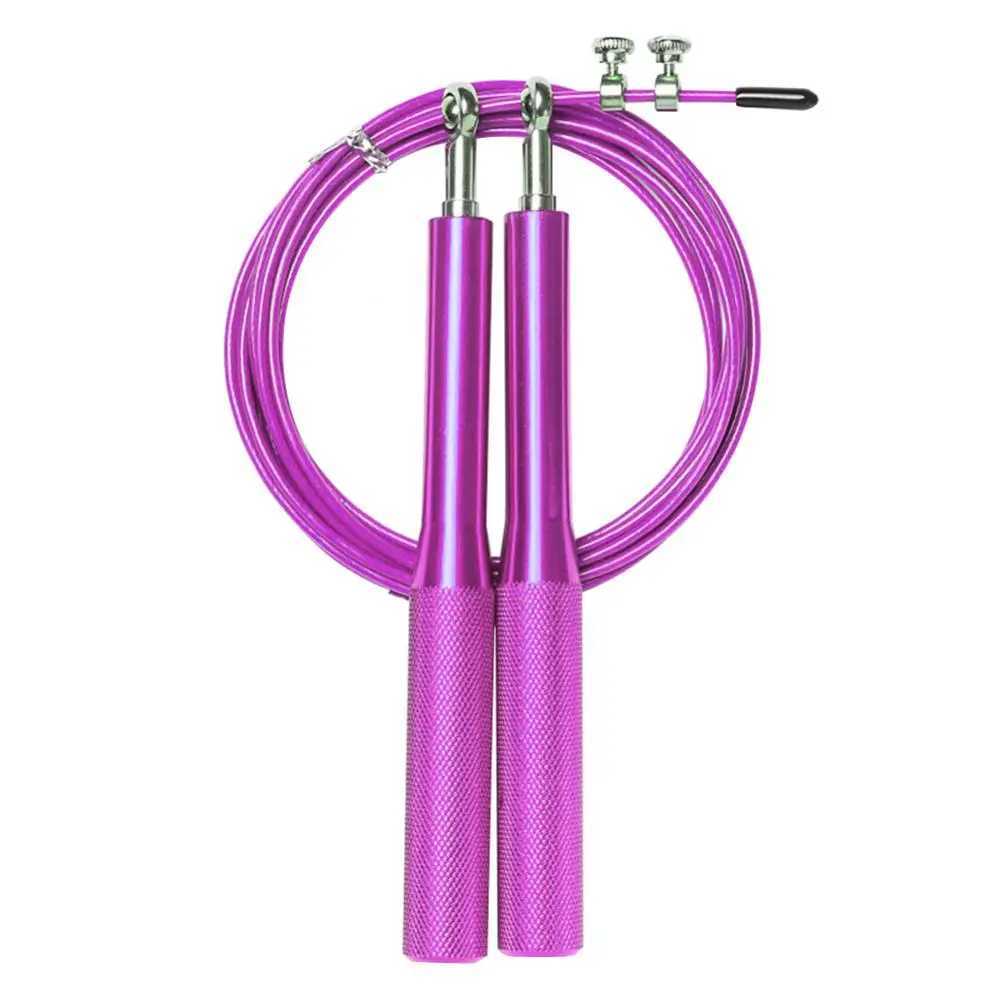 Jump Ropes Training cable ball bearing anti slip handle jump rope aluminum alloy adjustable comfortable fitness tool Y240423