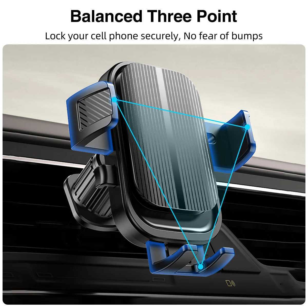 Cell Phone Mounts Holders Car Gravity Phone Holder Air Vent Phone Stand in Car For Mobile Phone Samsung iPhone 15 14 13 Cellphone Car Holder Stand Y240423