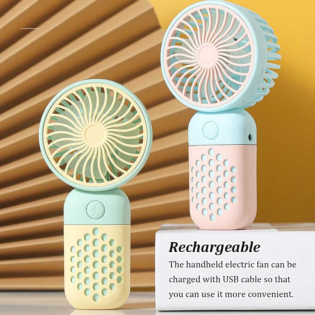 Other Appliances Mini electric fan handheld fan desktop air cooling tool provides cool power for family outdoor travel business students J240423