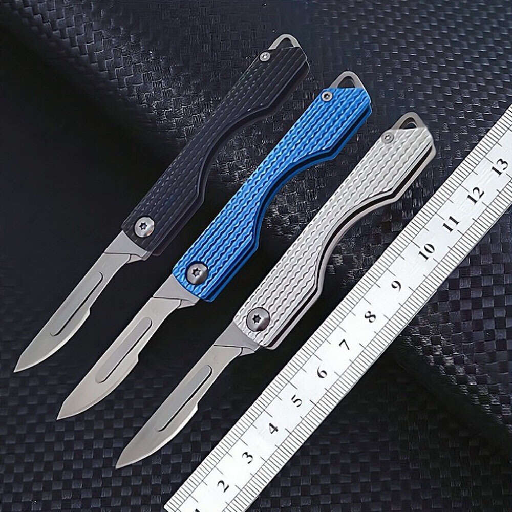 Liten EDC Pocket Utility Knife Portable Folding Knives Keychain Box Cutter Letter Opener Mini Outdoor Survival Emergency Scalpel