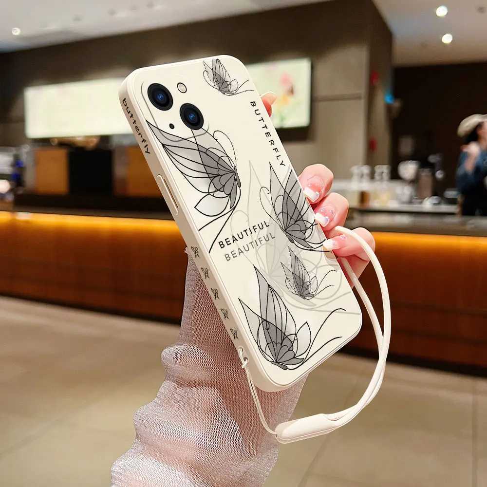 Mobiltelefonstötfångare Söt Phantom Butterfly -telefonfodral för Huawei P50 P40 P30 P20 Nova 10 10SE 9SE MATE 40 30 20 Pro Lite P Smart 2021 Y7a Cover Y240423