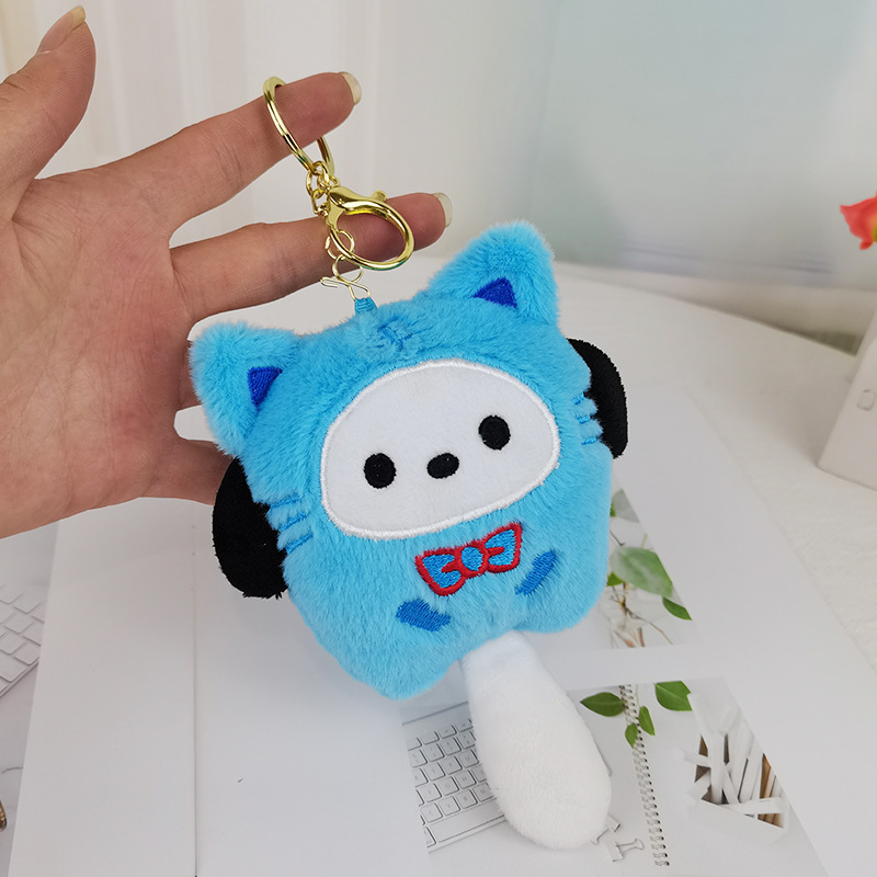 Japonais Kuromi Pendants en peluche mignon pudding Fish Monster Costume Cat Buns Pold Toy Doll Pendants