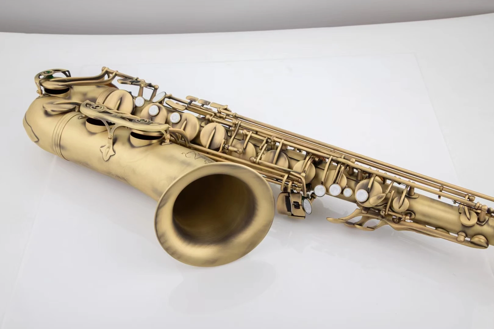 Saxofoon R54 tenorsaxofoonreferentie Antiek koper B platte houtblazers instrument met kas mondstuk riet nek gratis verzending