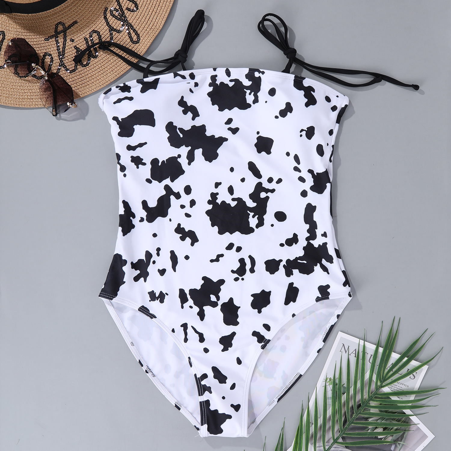 Designer de luxe Bikini en bikini de maillot de bain une pièce Nouveau maillot de bain transfrontalière imprimé de vache couvert mince