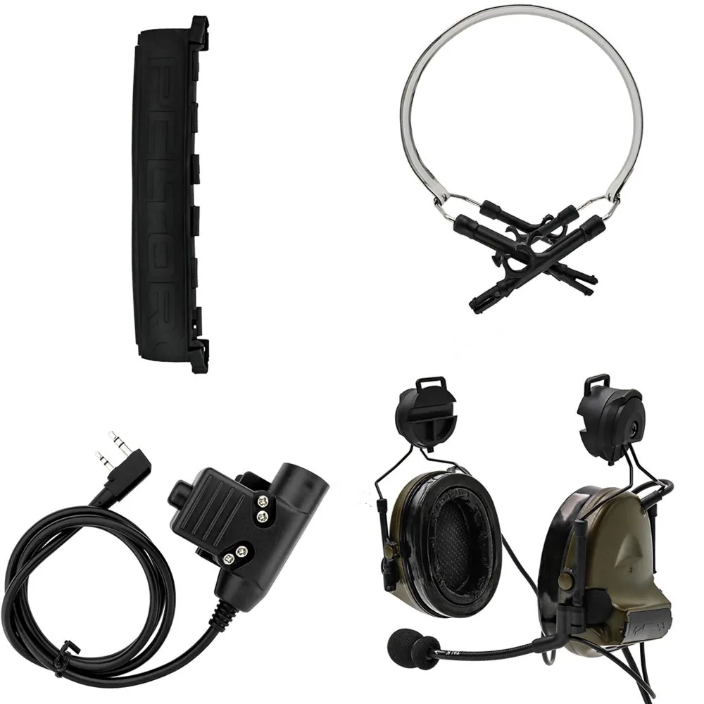 Protector TACSKY COMTAC II Helmet Bracket ARC OPSCORE Helmet Rail Adapter Tactical headset and Tactical PTT u94 ptt and Comtac Headband