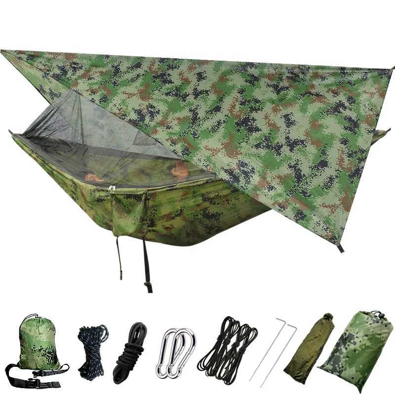 Camp Furniture Camping Hammock Tent Outdoor Backpacking Mosquito-Net Travel Lightweight Y240423