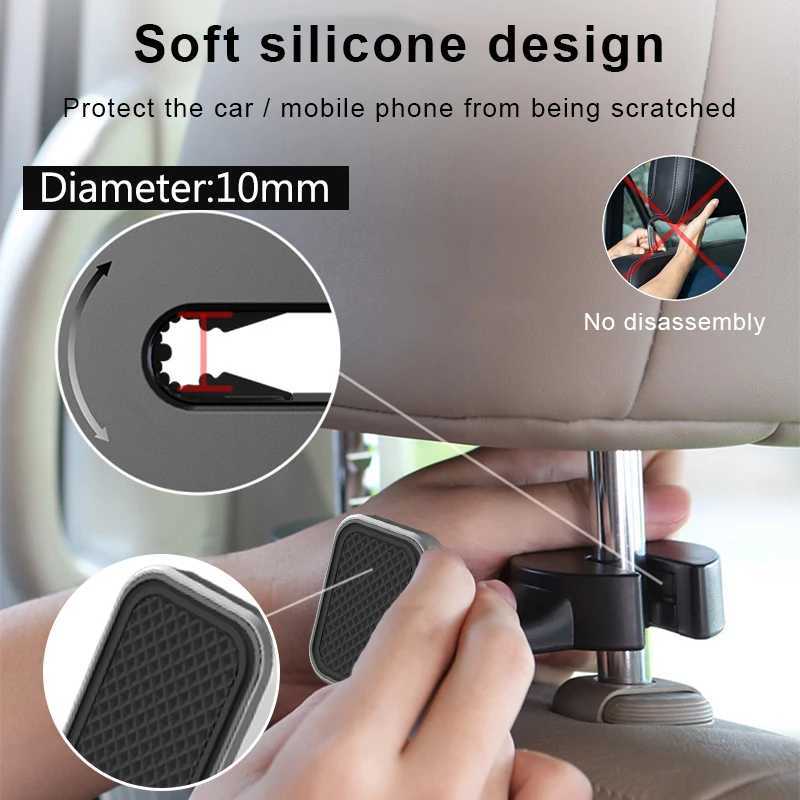 Téléphone cellulaire monte les supports XMXCZKJ Car Stand magnétique Snap-on Contexte de téléphone portable Crochet Car Backseat Purser Hook Baby Kids Kids Carrest Grip Mount Y240423