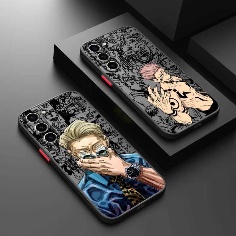 Bumpers de téléphone portable Jujutsu Kaisen Animation pour Samsung S24 S23 S22 S21 S20 S10 Fe Note 20 10 Ultra Lite Plus Frosted Translucent Phone Case Y240423