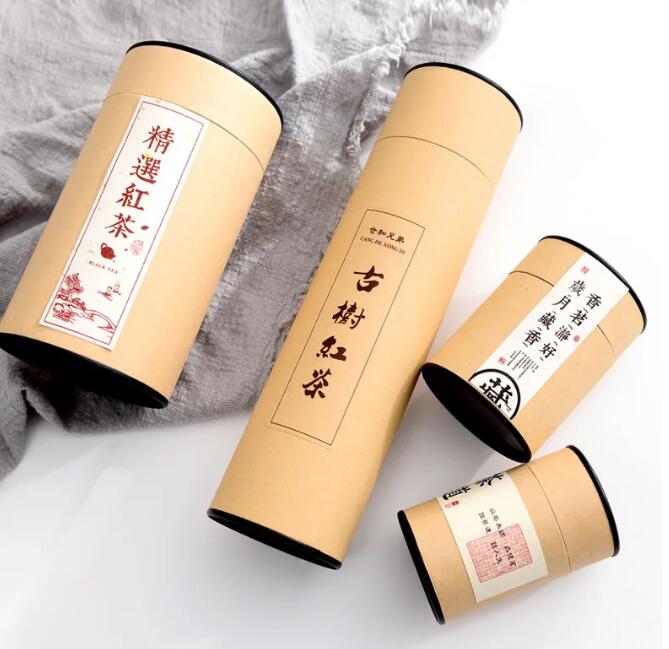 Tea förpackningsrör ritrör inpackning förpackning grossist Kraft kaffe papper rör oljemålning cylinder