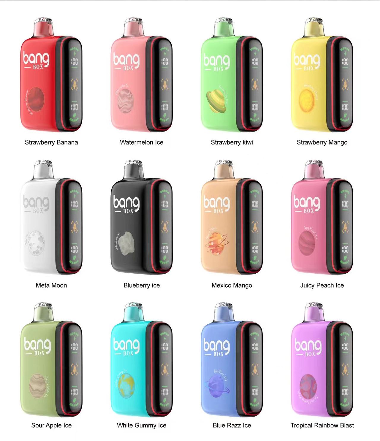 BANG BOX 18000 BUFI Digital Digital Vapes usa e getta E sigarette VAPE POD Dispositivo 850MAH BATTERE 28 ml Premudo vs Puff 18K 12000 12K 9K Puff 18000 20000 20k Bang King 15000 7K