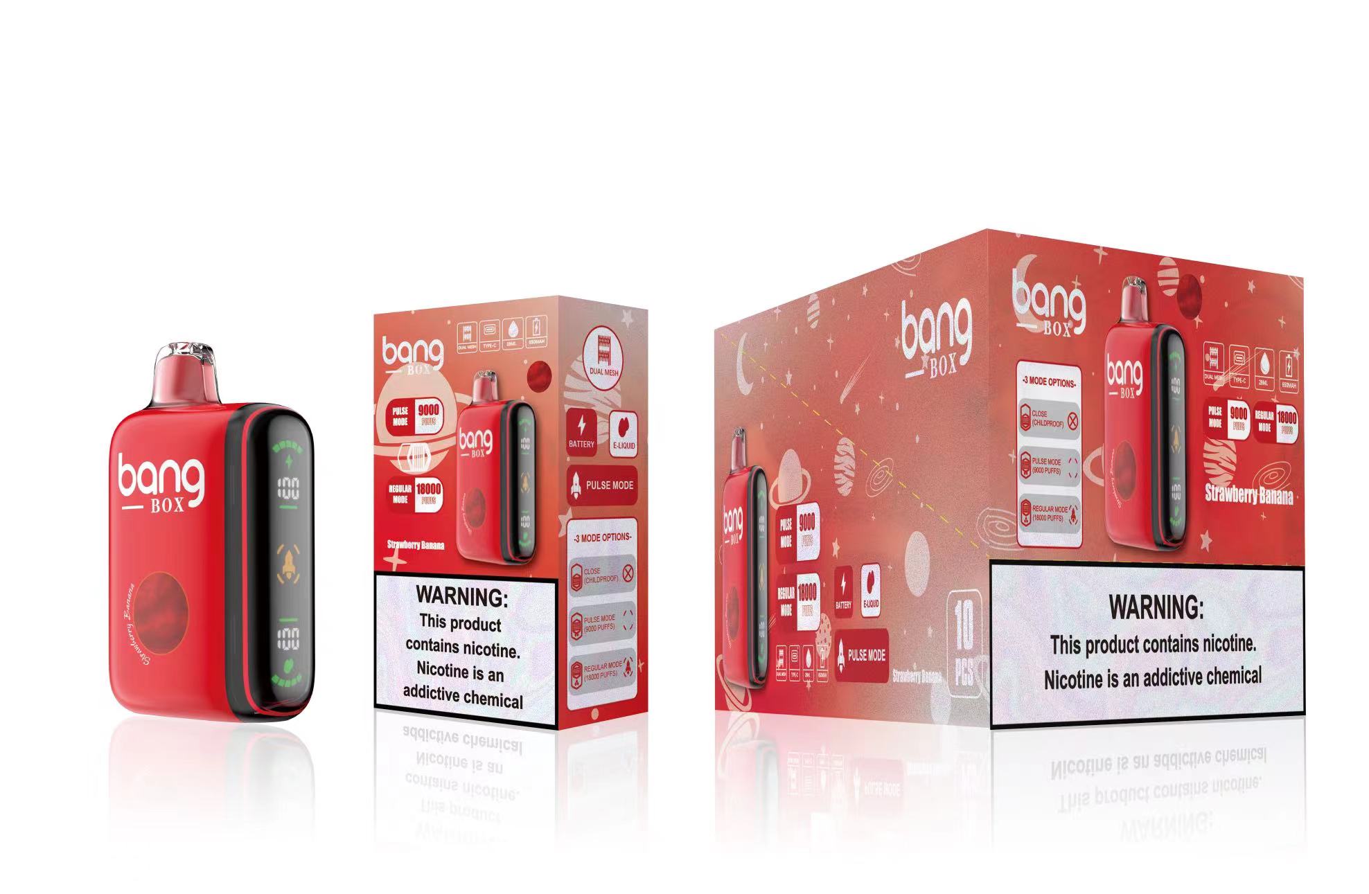 BANG BOX 18000 BUFI Digital Digital Vapes usa e getta E sigarette VAPE POD Dispositivo 850MAH BATTERE 28 ml Premudo vs Puff 18K 12000 12K 9K Puff 18000 20000 20k Bang King 15000 7K