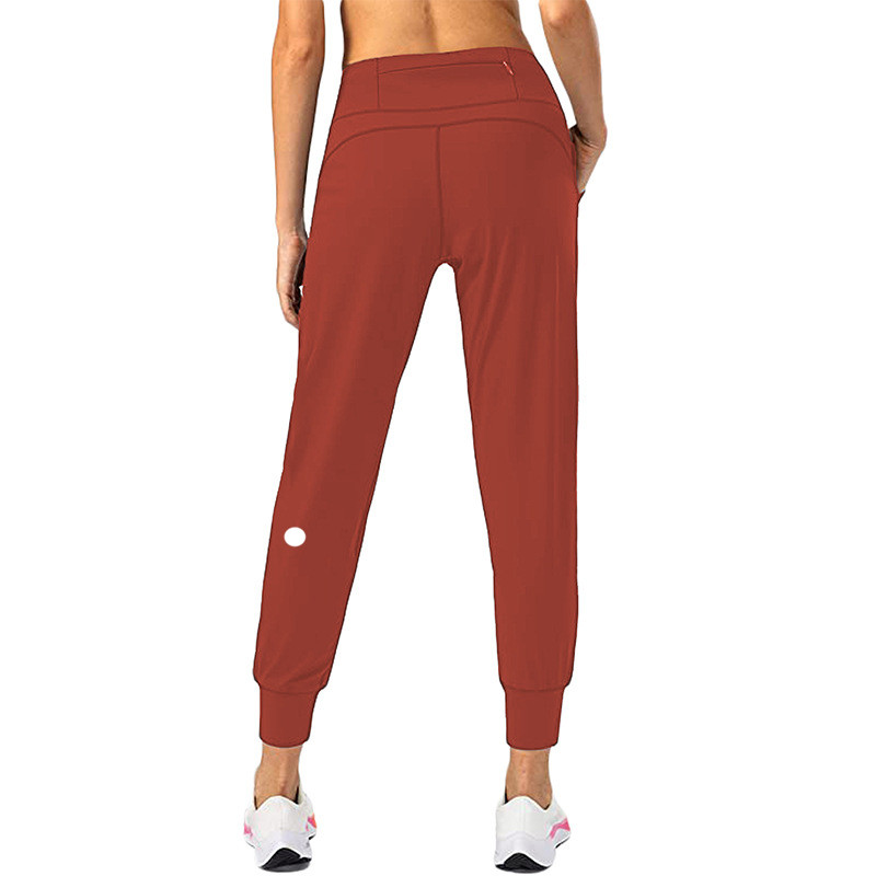 Lu Yoga Women Pontas de Jogador Cintura Alta LL Pontas de Casa Soft Womens Treinando Lady Jogging Pants LL93004