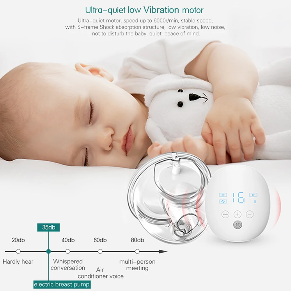 Enhancer Newest Electric Breast Pump Baby Accessories Wearable Double Silent Invisible Hands Free Breast Pumps 3 Mode 16 Level Adjustable