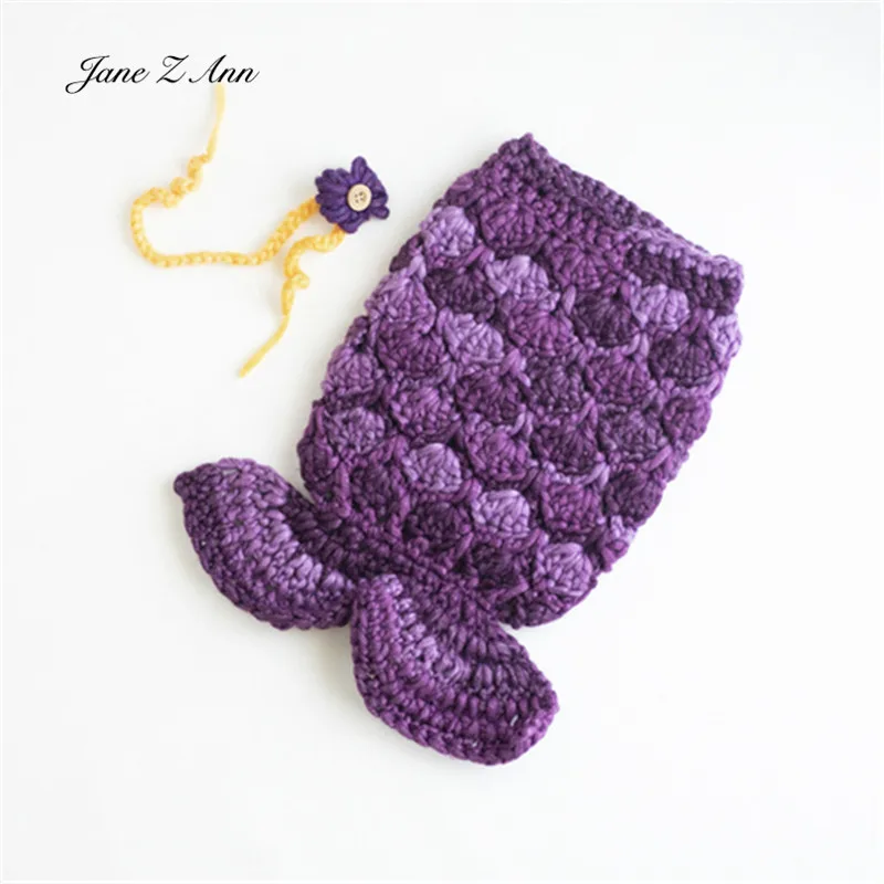 Accessories Newborn photography mermaid tail baby photo wool handmade clothes studio shooting accessories